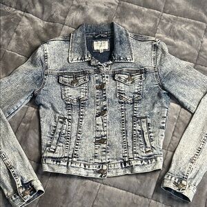 Acid Wash Light Blue Jean Jacket